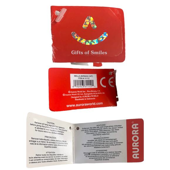 Bella Siamese Cat Aurora Birman Cat Blue Eyes Stuffed Animal Plush 16 inches - Picture 7 of 10